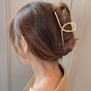 Premium Gold Metal Claw Clip for a secure and stylish hair hold